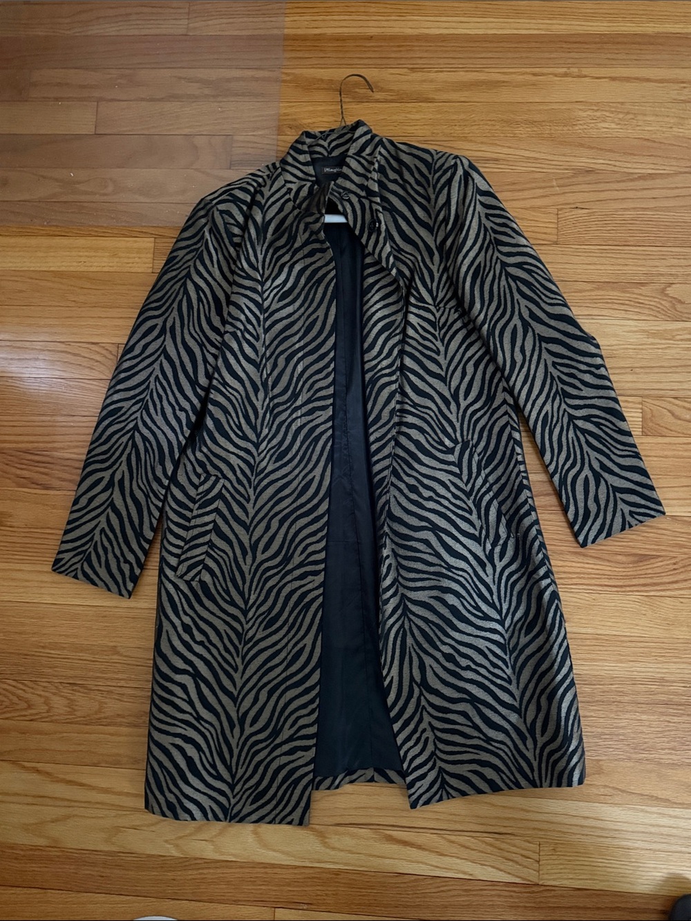 J. McLaughlin Zebra-Print Jacket in Black and Taupe